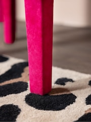 Luxe Needlecord Velvet Harrys Pink Starlet Console Dressing Table and Stool - Image 6 of 10