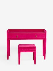 Luxe Needlecord Velvet Harrys Pink Starlet Console Dressing Table and Stool - Image 9 of 10