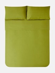 Jasper Conran London Spinach Green 300 TC Percale 100% Cotton Std Pillowcase Pair - Image 4 of 4