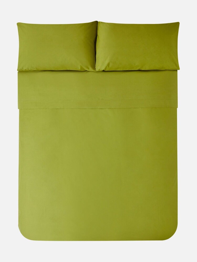 Jasper Conran London Spinach Green 300 TC Percale 100% Cotton Std Pillowcase Pair - Image 4 of 4