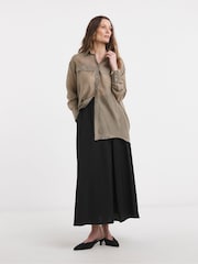 JD Williams Brown Voile Utility Detail Shirt - Image 3 of 4