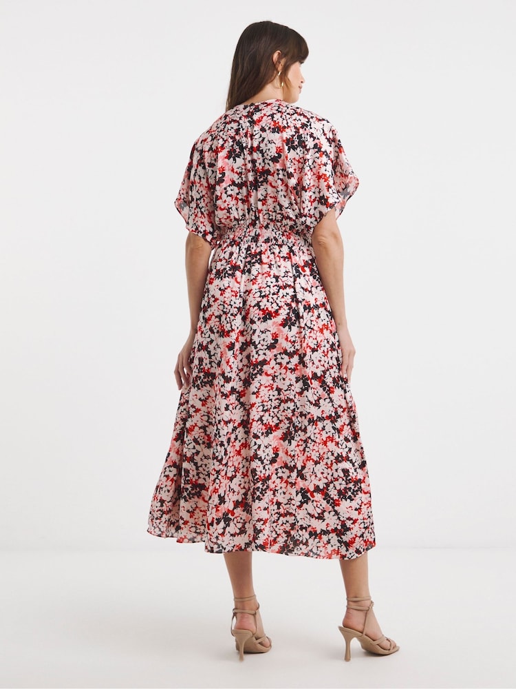 JD Williams Pink Satin Yoryu Kimono Dress - Image 2 of 4