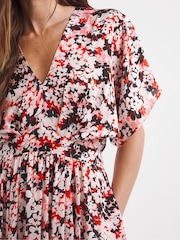 JD Williams Pink Satin Yoryu Kimono Dress - Image 4 of 4