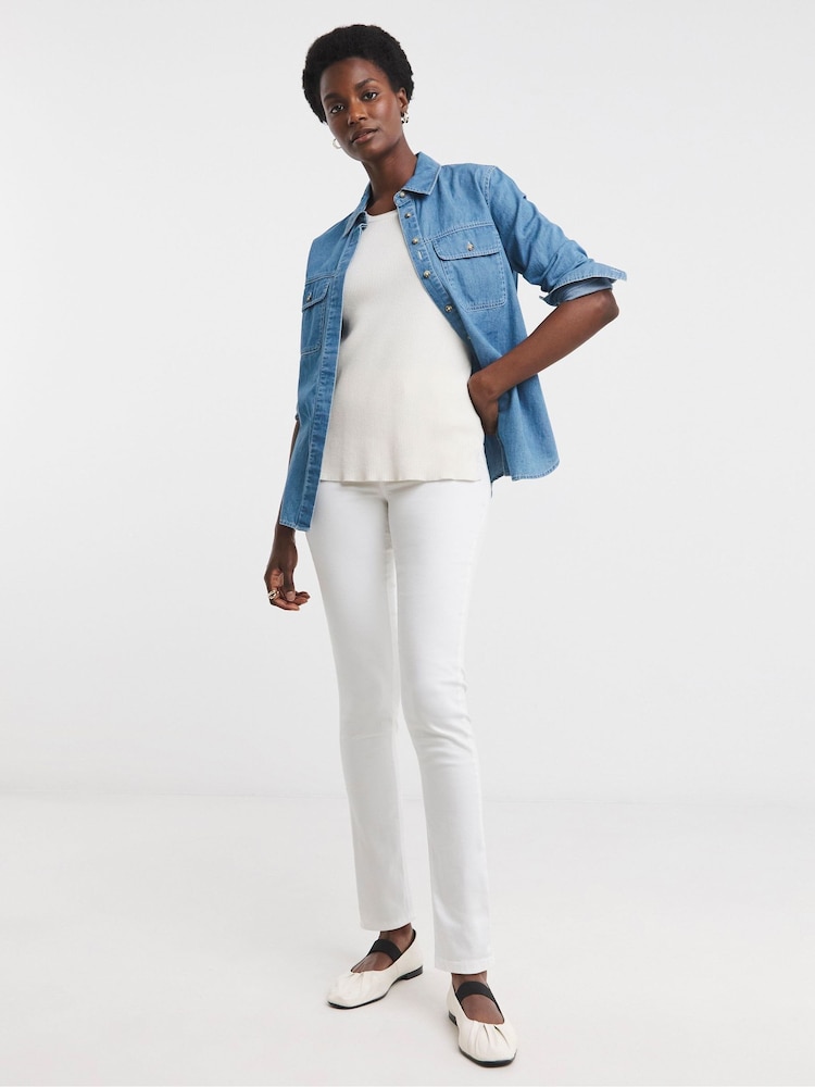 JD Williams White Slim Leg Jeggings - Image 1 of 4