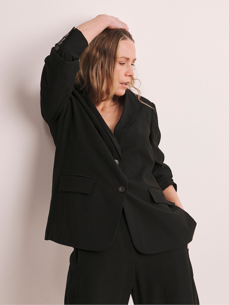 JD Williams Black Rayon Ultimate Relaxed Blazer - Image 1 of 4