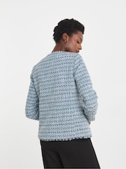 JD Williams Blue Boucle Short Jacket - Image 2 of 4