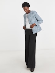 JD Williams Blue Boucle Short Jacket - Image 3 of 4