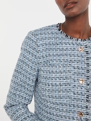 JD Williams Blue Boucle Short Jacket - Image 4 of 4