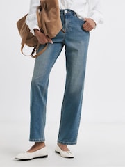 JD Williams Blue Straight Leg Jeans - Image 1 of 4