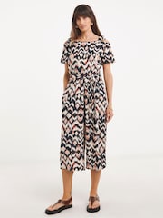 JD Williams Black Crinkle Tie Strap Jumpsuit - Image 1 of 4