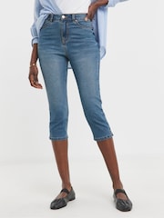JD Williams Blue Denim Capri Jeans - Image 1 of 4