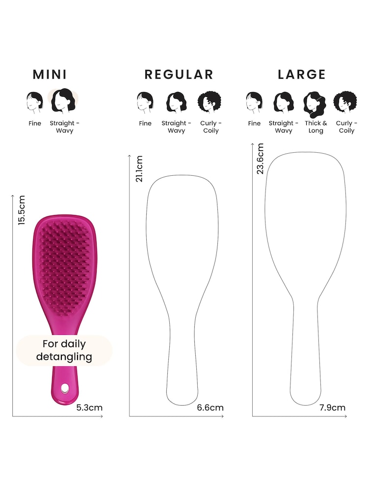 Tangle Teezer Mini Ultimate Detangler - Electric Raspberry - Image 8 of 8
