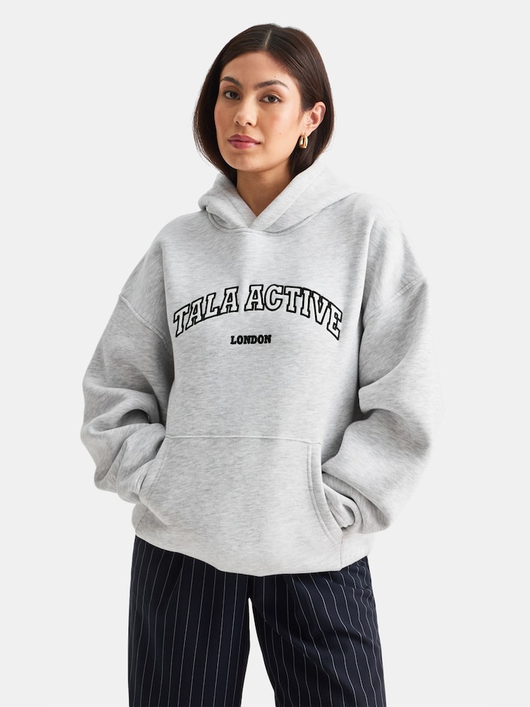 TALA Grey Active Embroidered Hoodie - Image 1 of 4