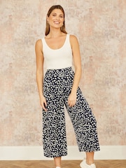 Yumi Blue Dash Print Culottes - Image 3 of 5