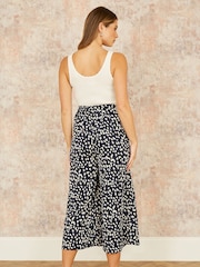 Yumi Blue Dash Print Culottes - Image 4 of 5