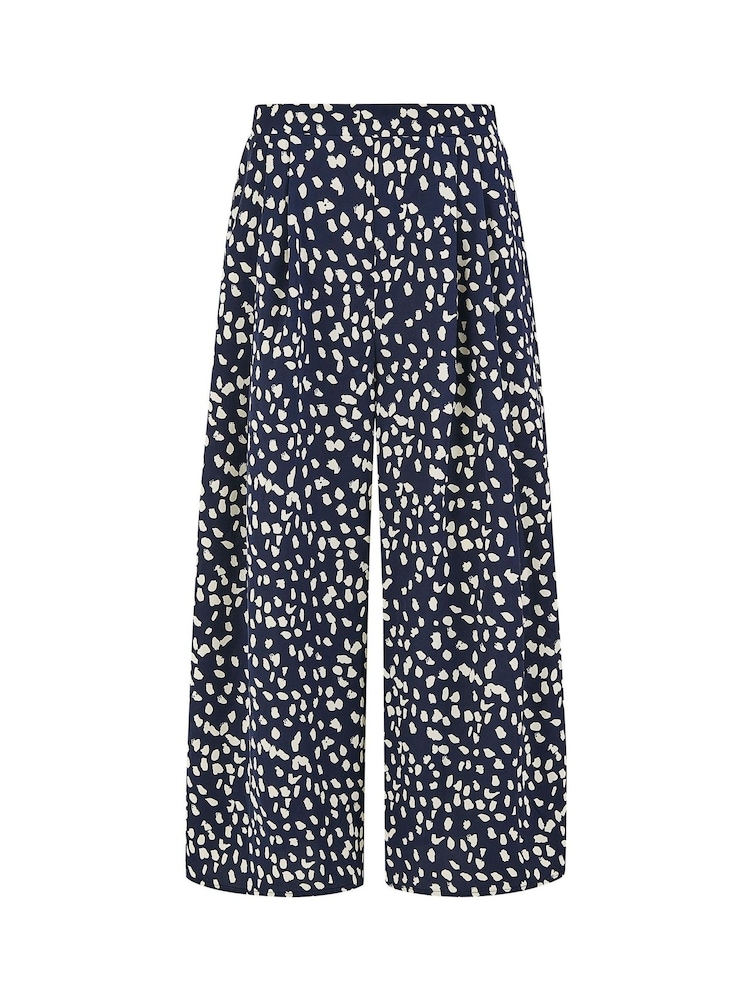 Yumi Blue Dash Print Culottes - Image 5 of 5