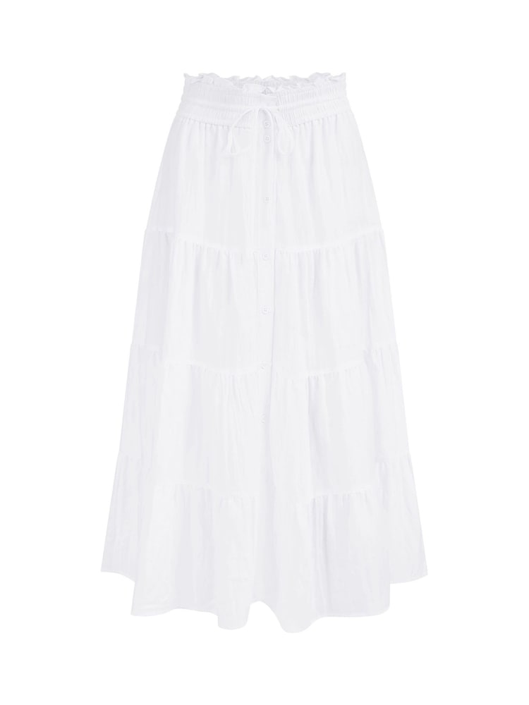 Yumi White Midi Boho Skirt - Image 5 of 5