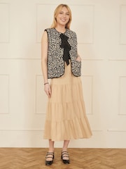 Yumi Natural Midi Boho Skirt - Image 1 of 5