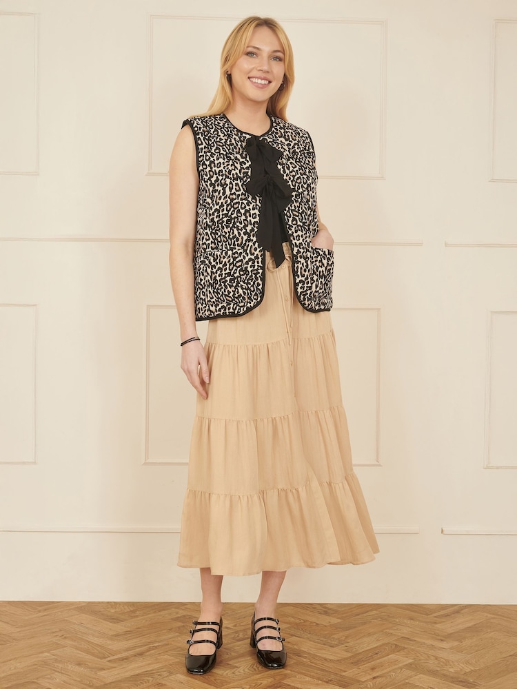 Yumi Natural Midi Boho Skirt - Image 1 of 5