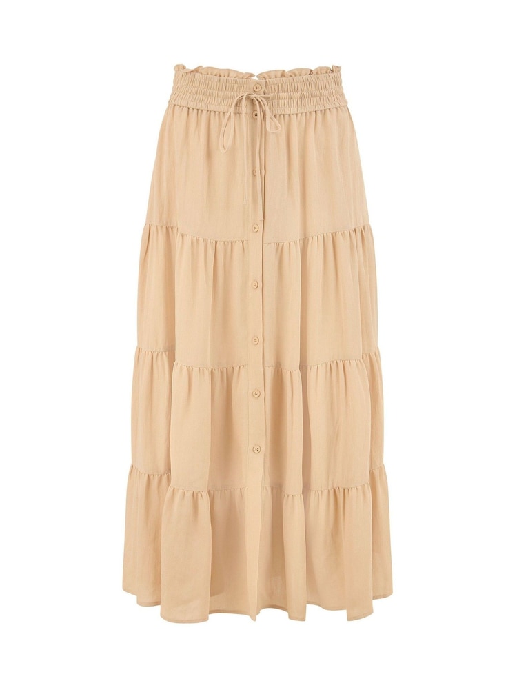 Yumi Natural Midi Boho Skirt - Image 5 of 5