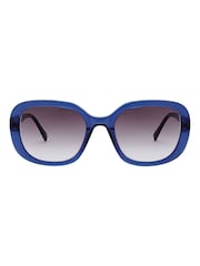 Joules Blue Oversized Rounded Square Sunglasses - Image 2 of 5
