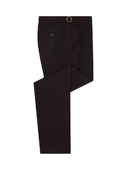 Remus Uomo Black Slim Leg Linen-Blend Formal Trousers - Image 1 of 1
