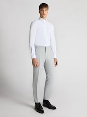 Remus Uomo Slim Leg Linen-Blend Formal Trousers - Imagen 2 de 6