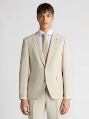Remus Uomo Cream Tapered Fit Linen-Blend Suit Jacket - Image 1 of 5
