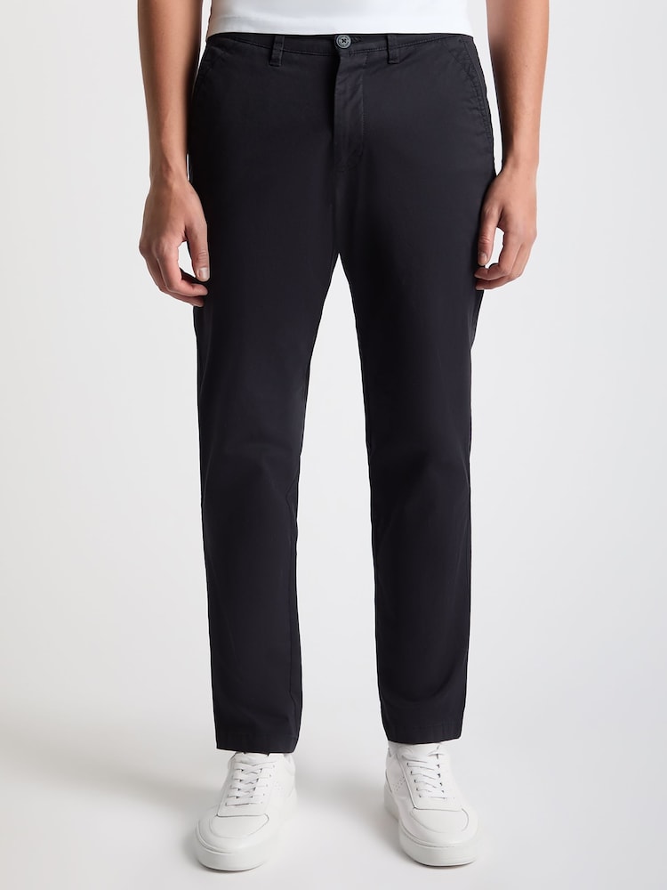 Remus Uomo Blue Straight Leg Cotton Stretch Chino Trousers - Image 1 of 6