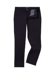 Remus Uomo Blue Straight Leg Cotton Stretch Chino Trousers - Image 6 of 6