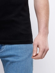 Schwarz - Remus Uomo Tapered Fit Cotton Stretch T-Shirt - Bild 4 von 6
