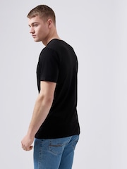Schwarz - Remus Uomo Tapered Fit Cotton Stretch T-Shirt - Bild 5 von 6