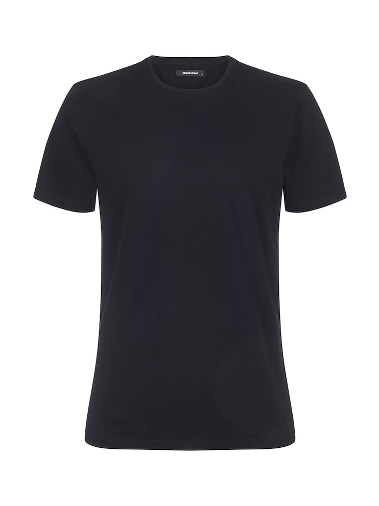 Schwarz - Remus Uomo Tapered Fit Cotton Stretch T-Shirt - Bild 6 von 6