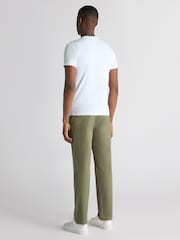 Remus Uomo Green Straight Leg Cotton Stretch Chino Trousers - Image 3 of 5
