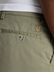 Remus Uomo Green Straight Leg Cotton Stretch Chino Trousers - Image 4 of 5