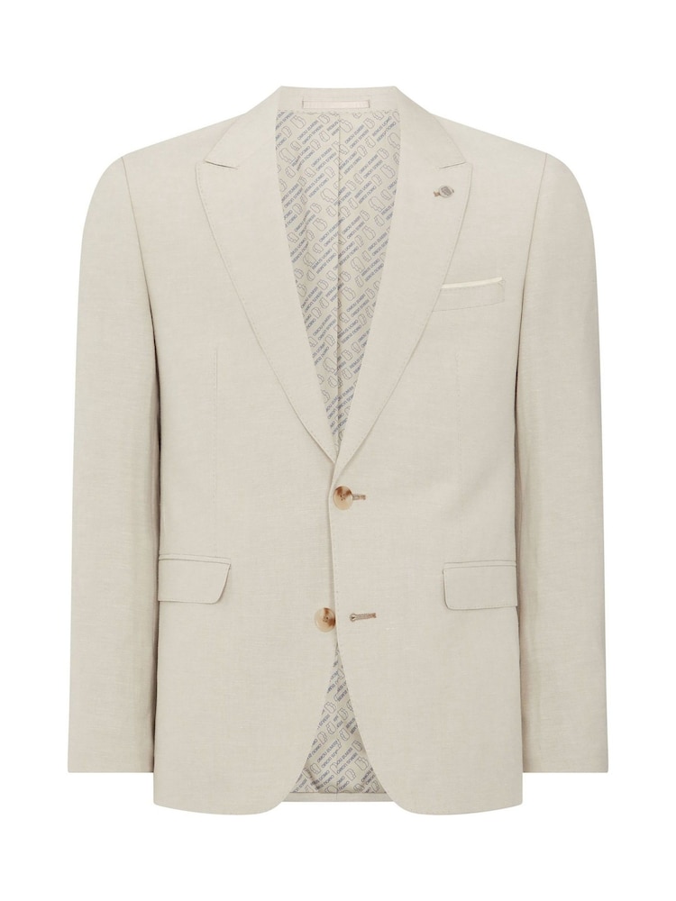 Remus Uomo Slim Fit  Linen-Blend Suit Jacket - Imagem 6 de 6