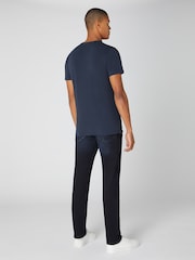 Hellblau - Remus Uomo Tapered Fit Cotton Stretch T-Shirt - Bild 3 von 5