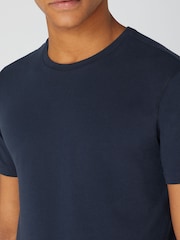 Hellblau - Remus Uomo Tapered Fit Cotton Stretch T-Shirt - Bild 4 von 5