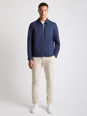 Remus Uomo Light Blue Regular Fit Two-Way Zip Shirt Jacket - Image 2 of 6