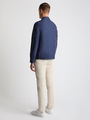 Remus Uomo Light Blue Regular Fit Two-Way Zip Shirt Jacket - Image 3 of 6