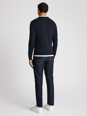 Remus Uomo Light Blue Tapered Fit 100% Cotton Crew Neck Jumper - Image 3 of 6