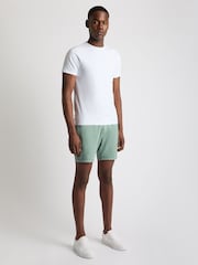 Verde - Shorts Remus Uomo Slim Fit algodão-Linen - Imagem 2 de 6