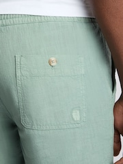 Verde - Shorts Remus Uomo Slim Fit algodão-Linen - Imagem 5 de 6