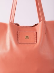 Lakeland Leather Orange Tarnly Tote Bag - Image 3 of 8