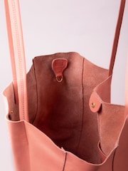 Lakeland Leather Orange Tarnly Tote Bag - Image 5 of 8