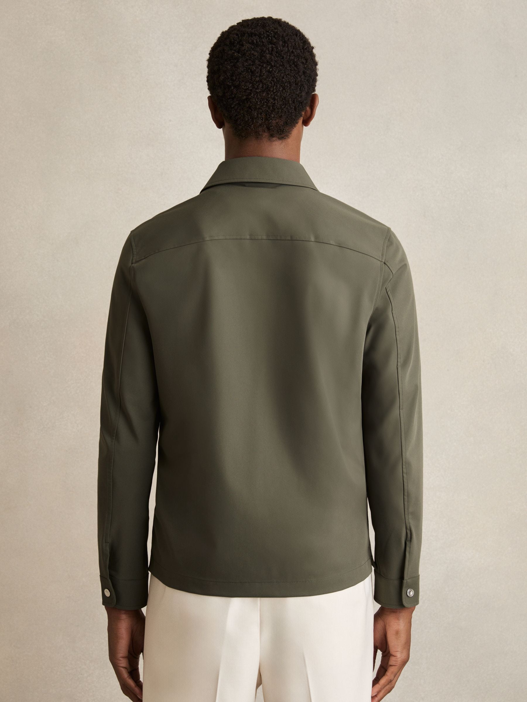 Buy Reiss Green Ascend Technical Zip-Through Overshirt from Next USA