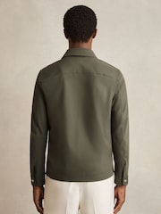 Reiss Green Ascend Technical Zip-Through Overshirt - Image 5 of 6