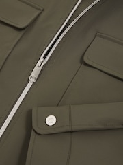 Reiss Green Ascend Technical Zip-Through Overshirt - Image 6 of 6