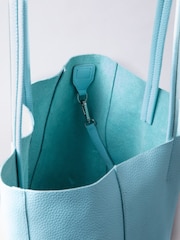 Lakeland Leather Blue Tarn Leather Bucket Bag - Image 5 of 6