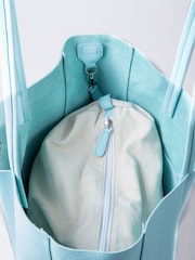 Lakeland Leather Blue Tarn Leather Bucket Bag - Image 6 of 6